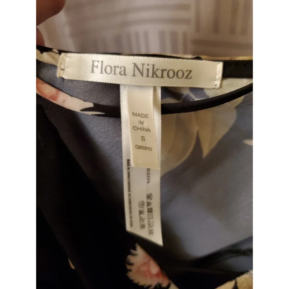 Flora‎ by Flora Nikrooz Small Slip Sleep Romper Jumper Black Floral Romantic